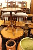 Victorian mahogany side table, 19th Century oak tripod table, octagonal centre table,