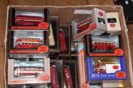 Collection of Exclusive First Editions model buses, approximately 25.