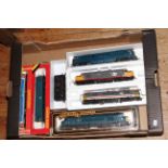 Box of seven assorted Locomotive trains.