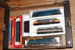 Box of seven assorted Locomotive trains.