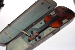 Antique violin and case.