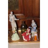 Three Royal Doulton figures Reflections, Summer Rose and Top O'the Hill,