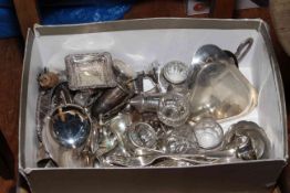 Box of silver plated wares.