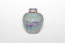 Chinese flambé glaze small vase, 7.5cm.