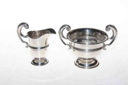 Edwardian silver cream jug and sugar basin, Birmingham 1907. *Sold for the 100% benefit of St.