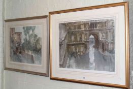 Two limited edition W. Russell Flint prints including The Mill, Barbaste.