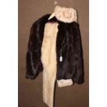Mink fur stole, hat and fur jacket (3).