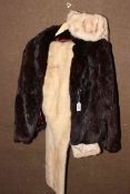 Mink fur stole, hat and fur jacket (3).