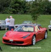 An afternoon drive as a passenger in a bright red Ferrari in North Yorkshire - Only room for