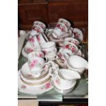 Duchess and Queen Anne rose decorated twenty one piece tea sets.