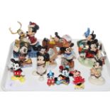 Various Mickey Mouse figures including Santa's Best Friend, Backyard Bubbles, Well Wishes, etc.