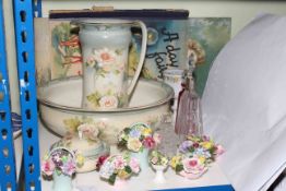 China posies, toilet jug and basin, children's book, etc.