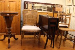 Victorian walnut sewing table,