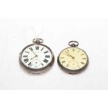 Two Victorian silver Gents pocket watches.