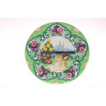 Maling Cottage Garden plaque, 29cm diameter.