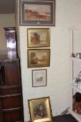 Five various framed watercolours including E.A. Warmington, Stenkreth, Kirkby Stephen.