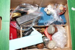 Collection of costume jewellery, thimble, watches, collectables, etc.