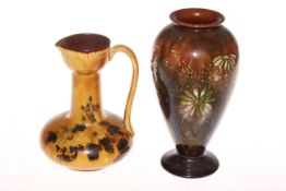Linthorpe Pottery daisy decorated vase, shape no. 1609 and with artists monogram, 18.