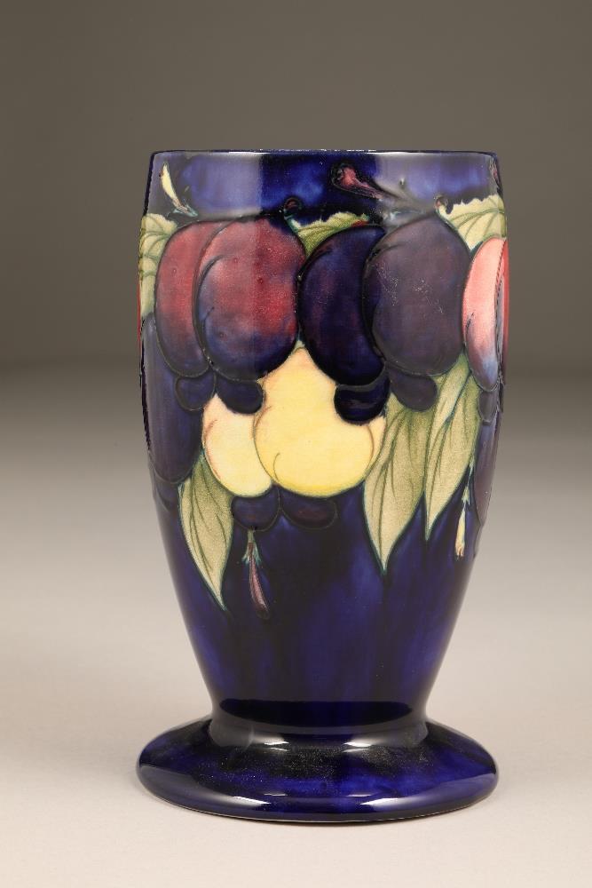 Moorcroft pottery vase, decorated in Wisteria Plum, signed and incised factory mark to base, 23cm - Image 3 of 4