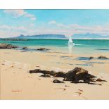 Frank Colclough ARR Framed acrylic on linen, signed 'Cambusdarach Shore, June Morning' 50cm x 60cm