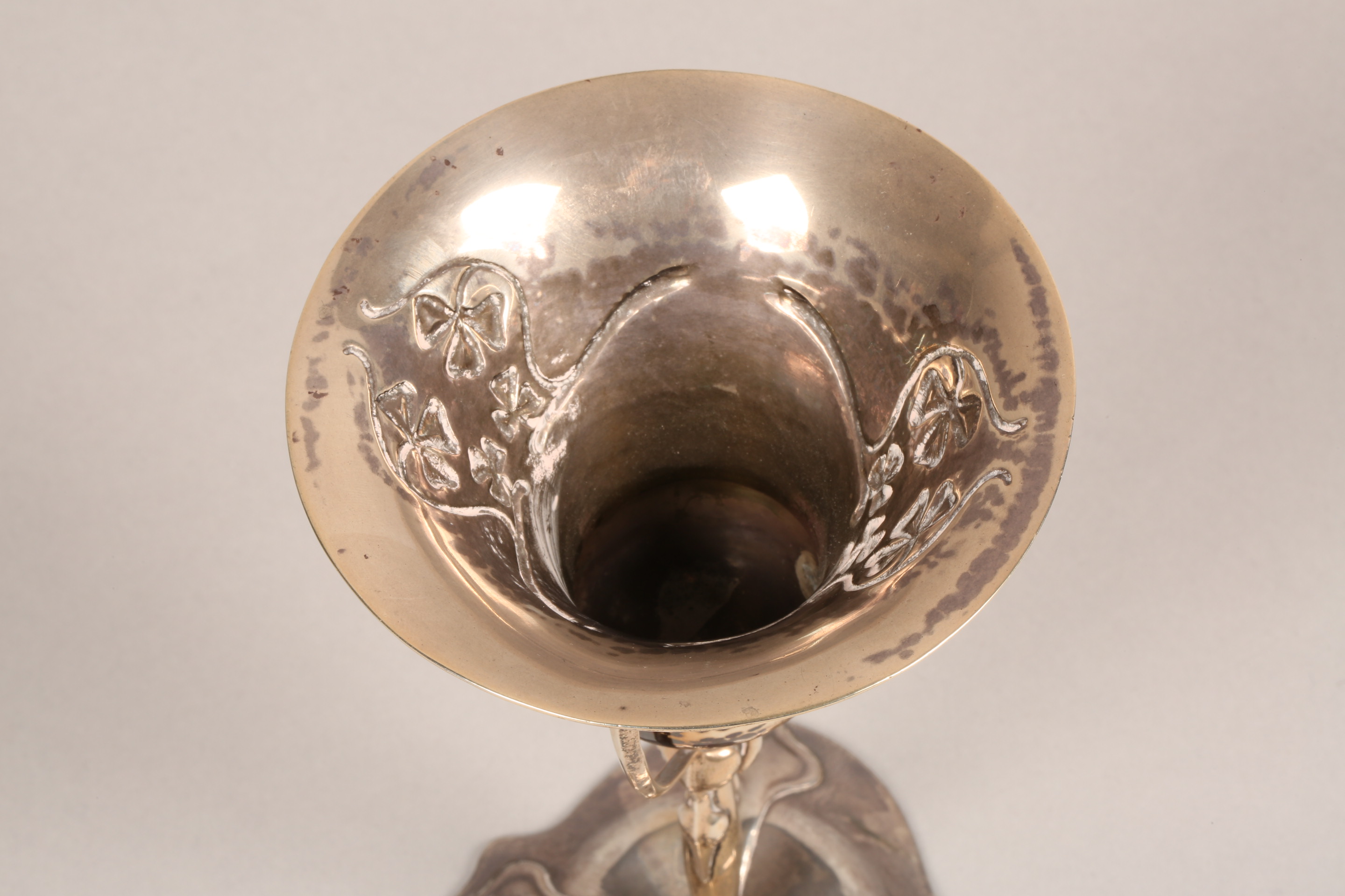 Liberty Art Nouveau silver chalice, assay marked London 1900, Liberty and Co, 18cm high, weight - Image 10 of 10