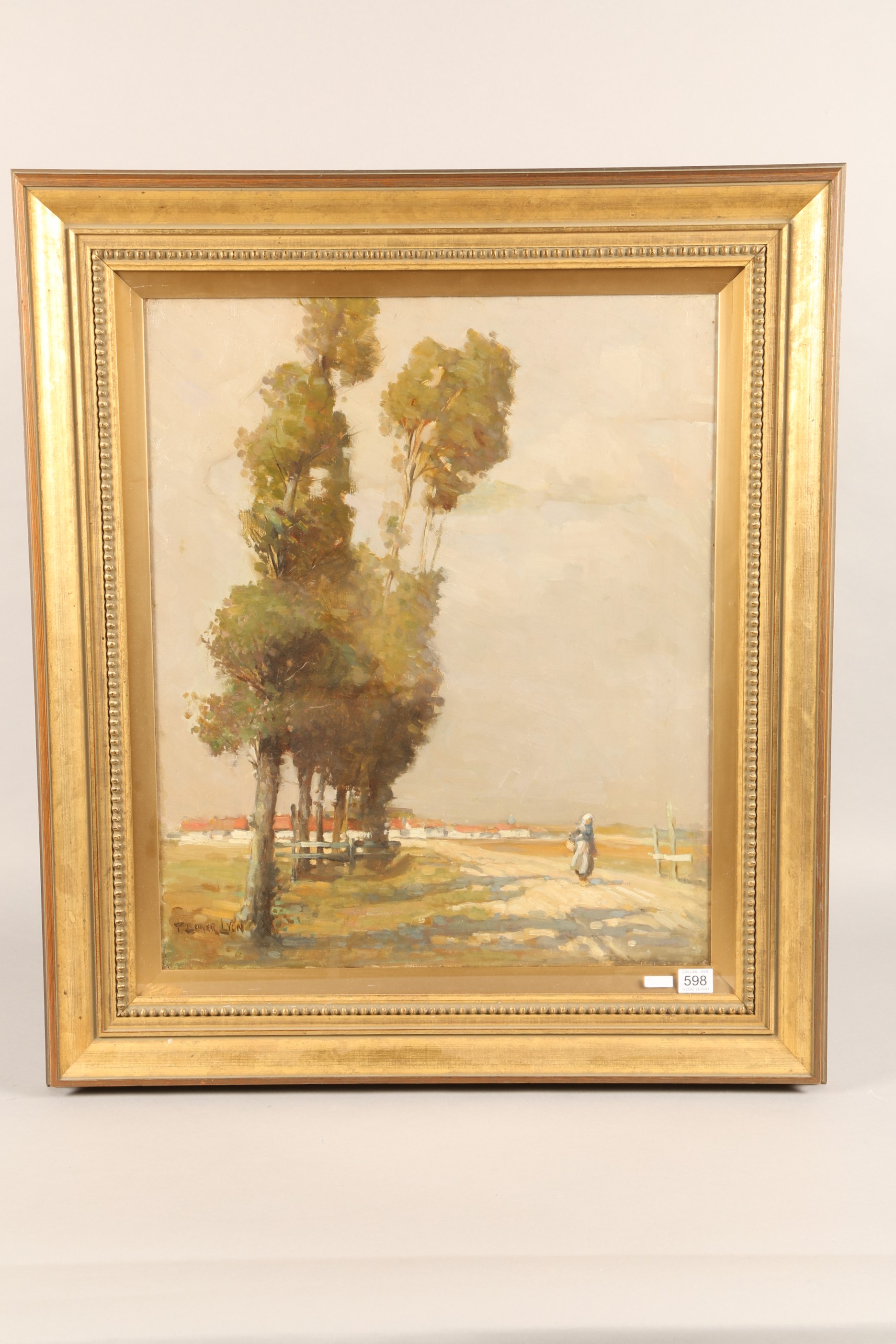 Thomas Bonar Lyon (Scottish 1873-1935) Gilt framed oil on canvas, signed 'Etaples Pas De Calais' - Image 2 of 7