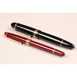 A Montblanc Meisterstuck No.149 fountain pen and a Montblanc Meisterstuck ballpoint pen.