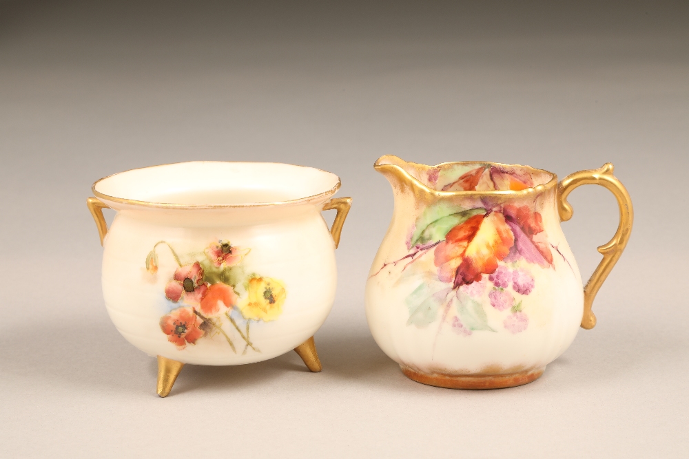 Nautilus porcelain cream jug, 8.5cm high and a Nautilus porcelain sugar basin, in the form of a