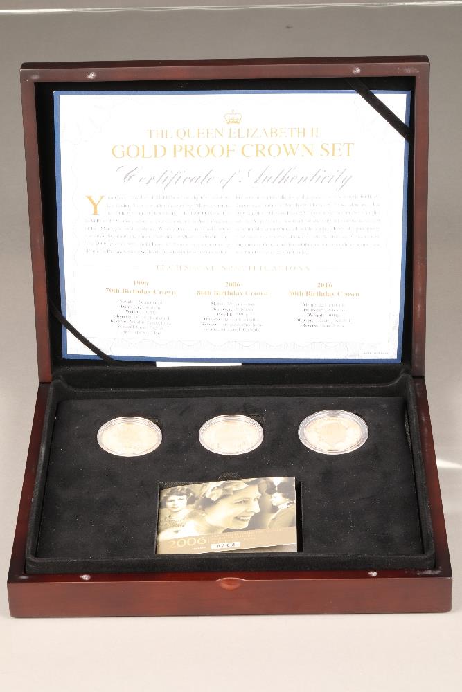 The Queen Elizabeth II gold coins gold proof coin set 1996 70th Birthday Crown, 22 carat gold proof, - Image 2 of 2