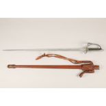 A George V officers sword by Fenton Brothers, sword cutters to the war office with etched blade
