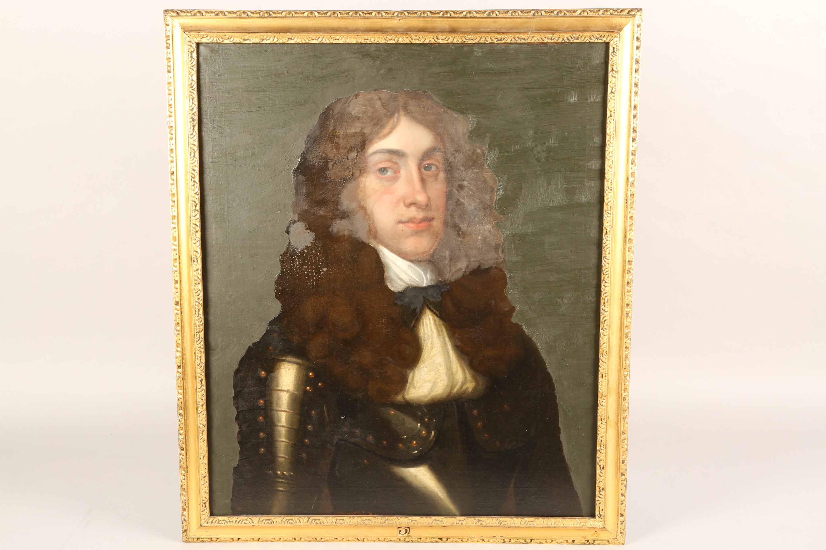 British School (19th century) Gilt framed oil on canvas 'Portrait of a Gentleman' 70cm x 57cm - Image 2 of 6