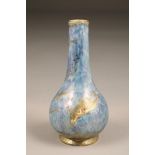 Wedgwood lustre fish vase, by Daisy Makeig-Jones. Bottle shaped, powder blue lustre, decorated