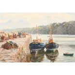 Nancy Bailey (1913-2012) ARR Framed oil on canvas, signed 'Tobermory Harbour' 49cm x 74cm