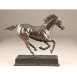 Charlie Langton ARR Bronze sculpture 2/3 2001 'Galloping Horse' 43cm x 35cm