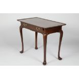 Whytock and Reid mahogany side table, with fitted drawer on cabriole legs and pointed feet, 94cm
