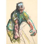 Peter Howson OBE Scottish Contemporary (Born 1958) ARR Framed oil pastel, signed, painted 1994 'A