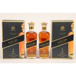 Johnnie Walker Black Label, collectors edition, two bottles with cartons, 12 year old blended scotch