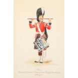 Douglas N Anderson (Scottish born 1927) Scottish Regiments 1890, set of six watercolours 'The