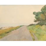 Ernest Archibald Taylor (Scottish 1874-1951) ARR Framed watercolour 'Coastal Road' 22cm x 28cm