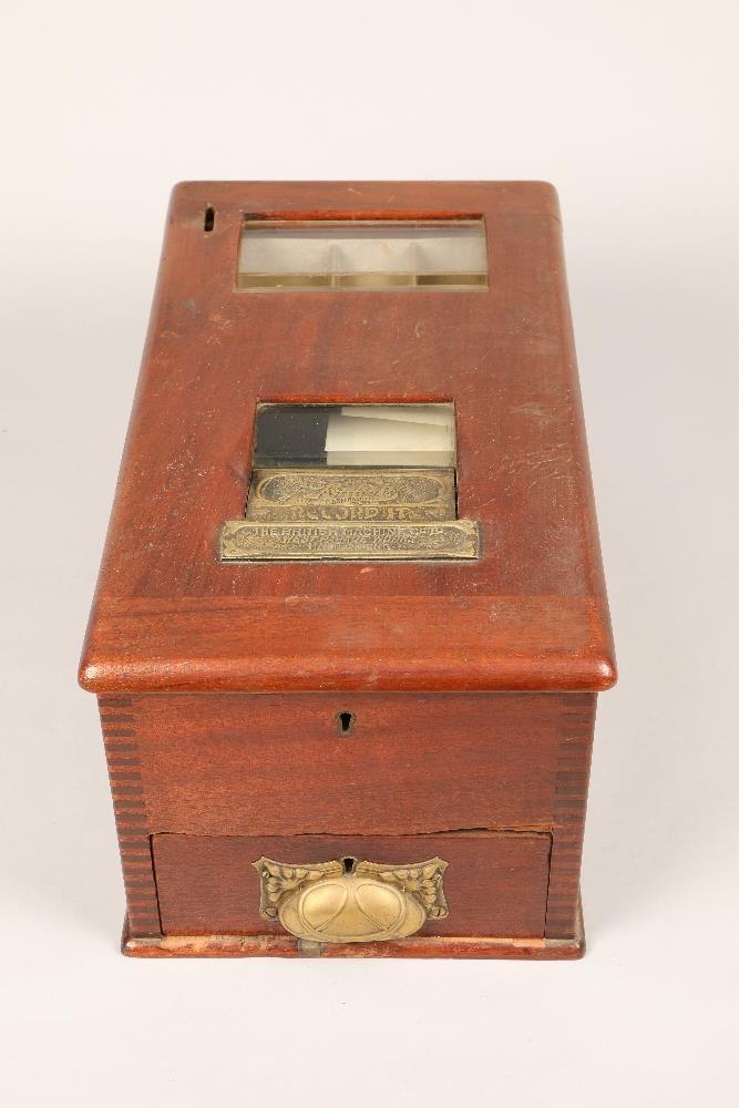 British cash register till, Jackson patent, in an art nouveau mahogany case by Archibald Hamilton, - Image 5 of 5
