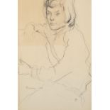 John Norton (mid 20th century) Gilt framed original heavy pencil, signed with initials 'Rosemary
