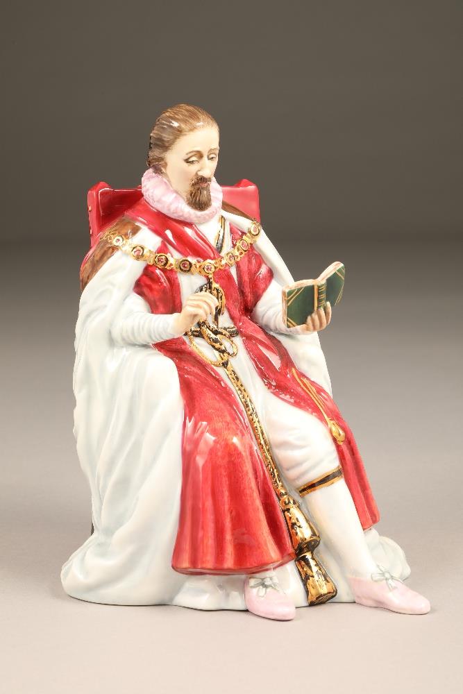 Royal Doulton bone china figure, limited edition, King James I, HN 3822, No 246/1500.