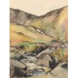 Ernest Archibald Taylor (Scottish 1874-1951) ARR Framed watercolour 'Hillside Stream' 26cm x 19cm