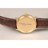 Gents 9 carat gold Omega Seamaster automatic wrist watch, dial with hour markers and sweeping