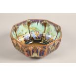 Wedgwood fairyland lustre bowl, by Daisy Makeig-Jones, octaganal form, decorated in Dana Castle