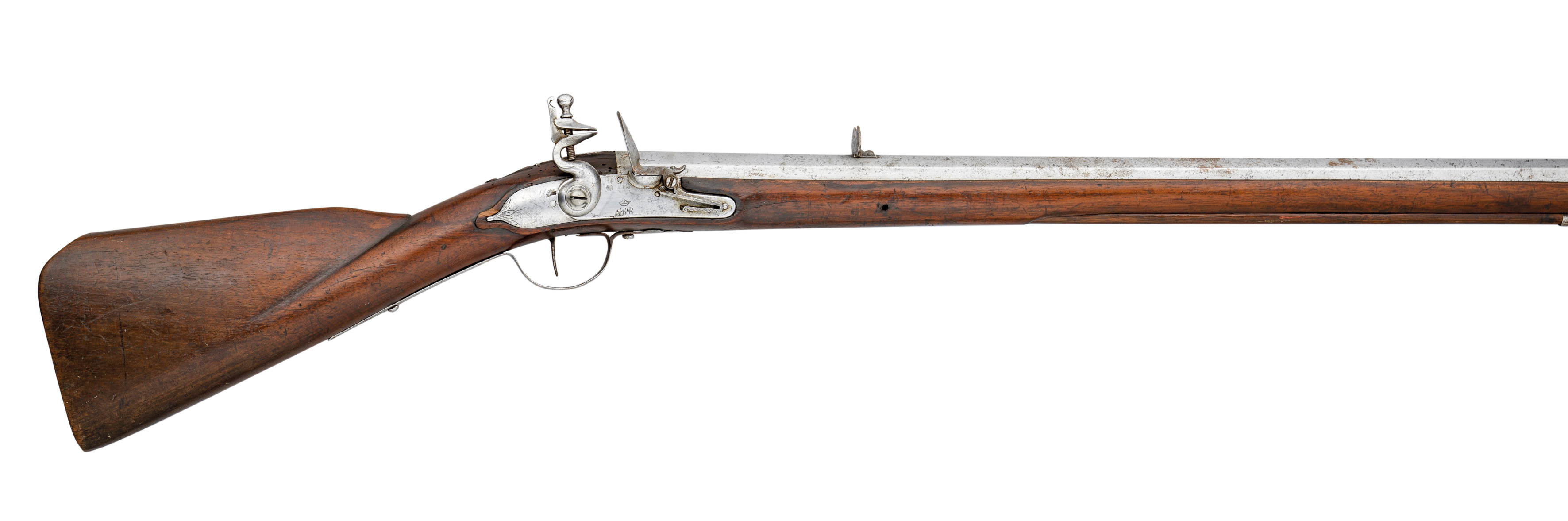 A .650 CALIBRE FLINTLOCK RIFLED MUSKET^ CIRCA 1730^ PROBABLY NUREMBURG