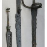 Ⓦ THREE DAGGERS IN EXCAVATED CONDITION^ 15TH TO 17TH CENTURIES
