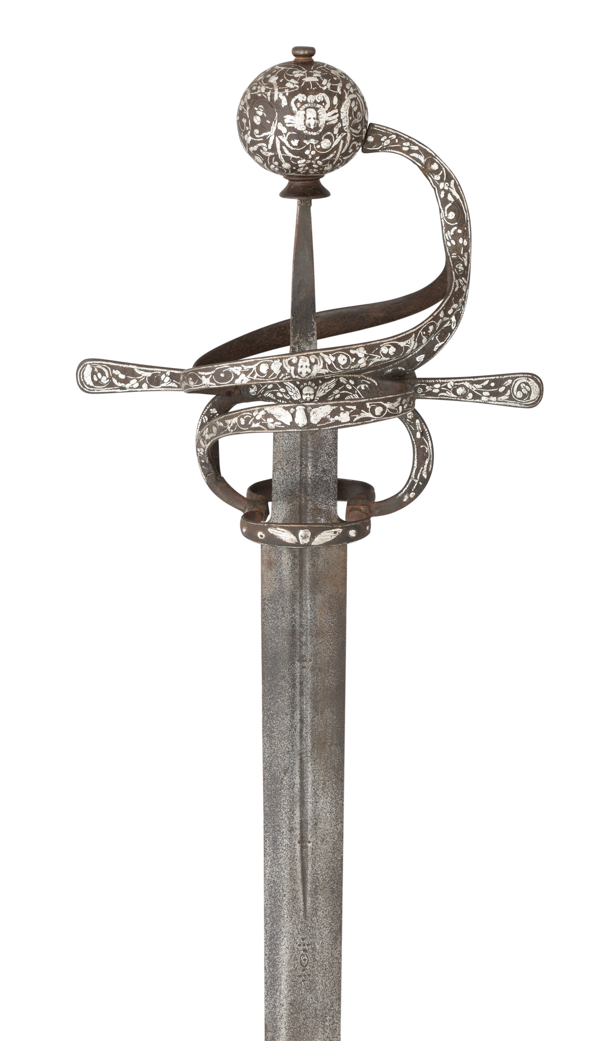 Ⓦ A FINE AND RARE ENGLISH SILVER-ENCRUSTED RAPIER^ CIRCA 1620 - Image 3 of 3