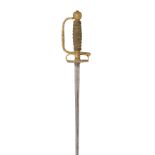 Ⓦ A SMALL-SWORD WITH FINELY DECORATED BRASS HILT^ CIRCA 1660-80^ PROBABLY ENGLISH
