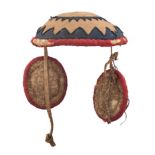 Ⓦ A RARE PADDED HAT^ LATE 19TH/20TH CENTURY^ PROBABLY YI PEOPLE